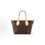 LOUIS VUITTON NEVERFULL BB 可拆卸可调节肩带拉链  ⼩号  棕⾊